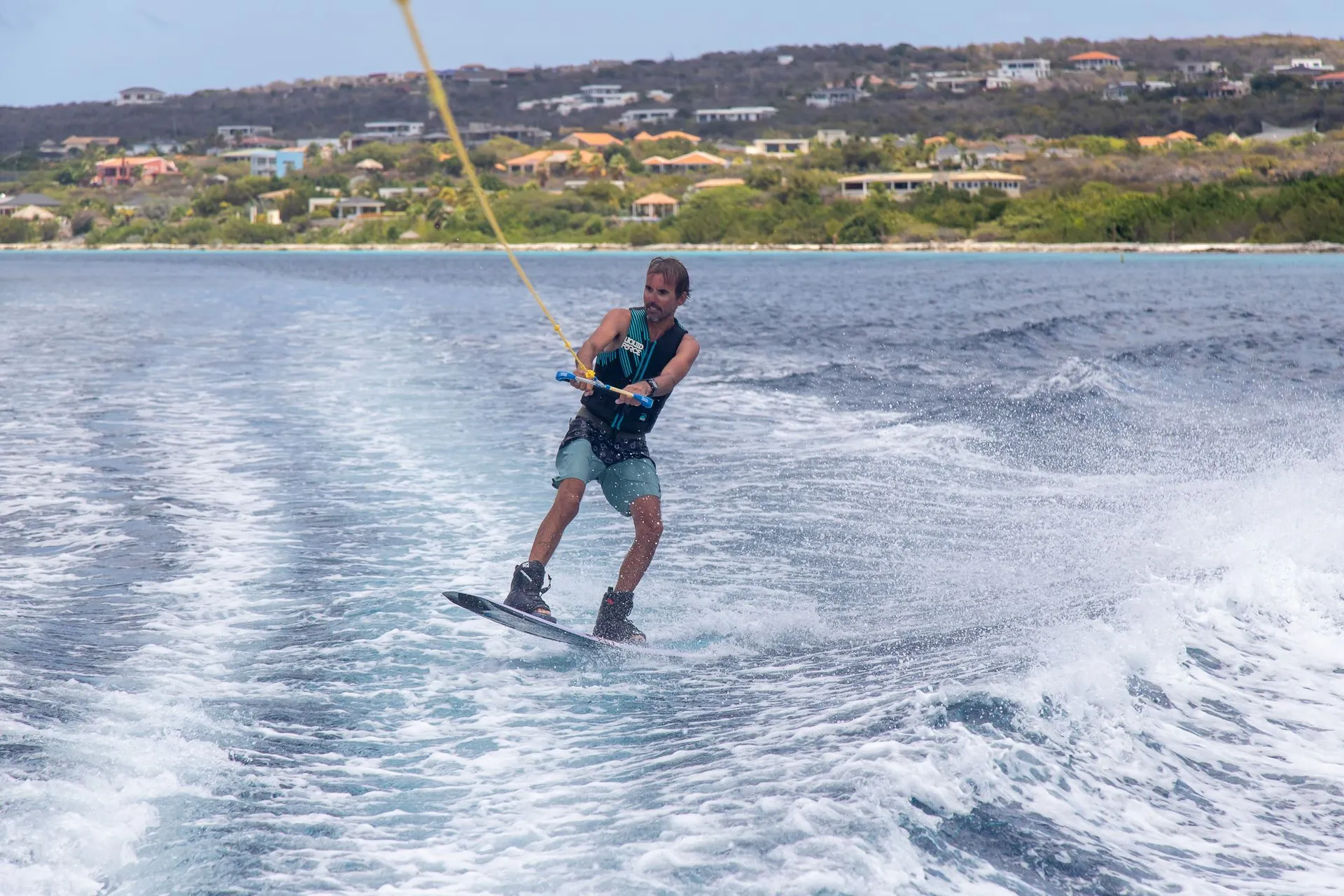 Betty Boop, Blue Bay Bonaire motorboat on the water