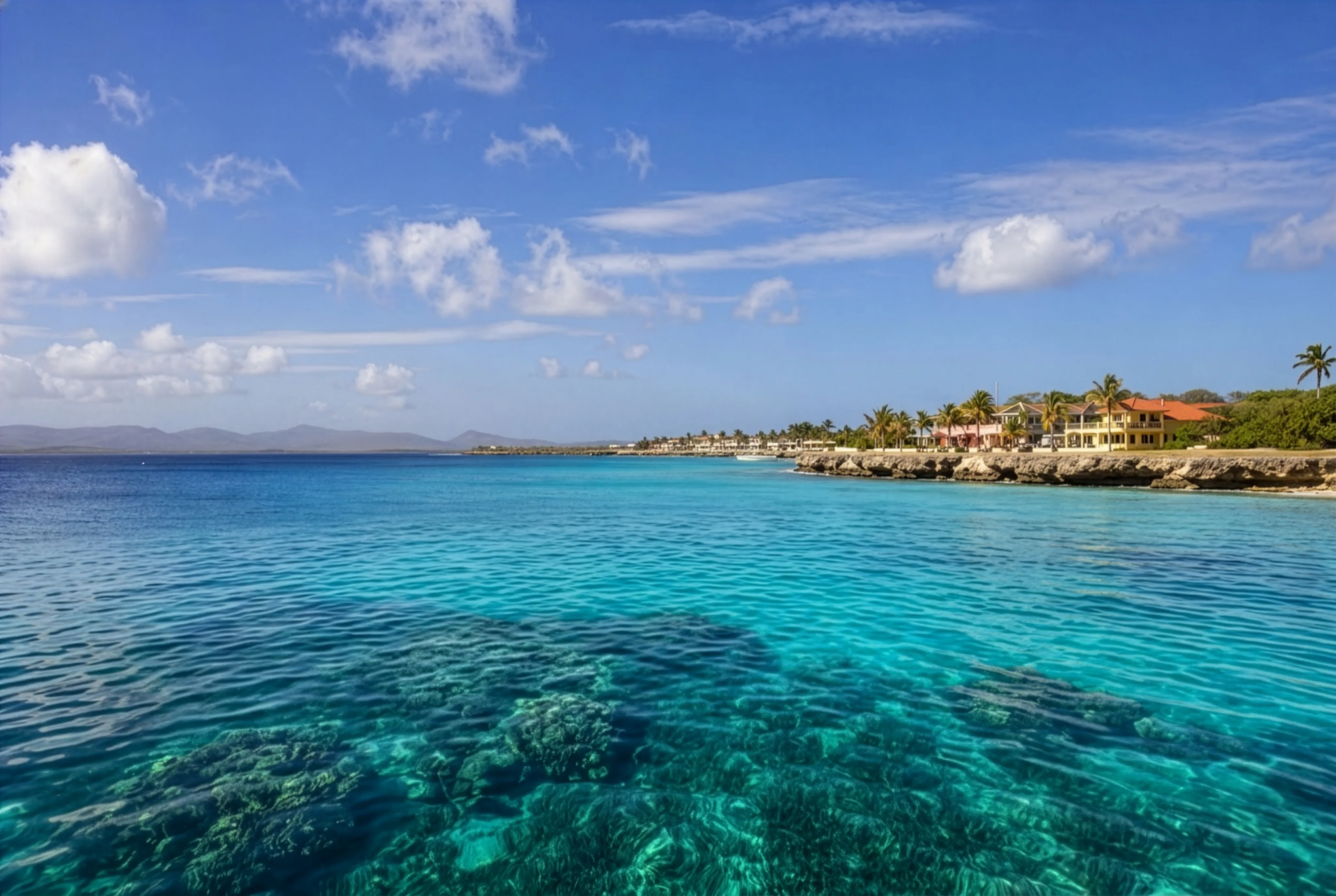 Turquoise water off the coast of Bonaire