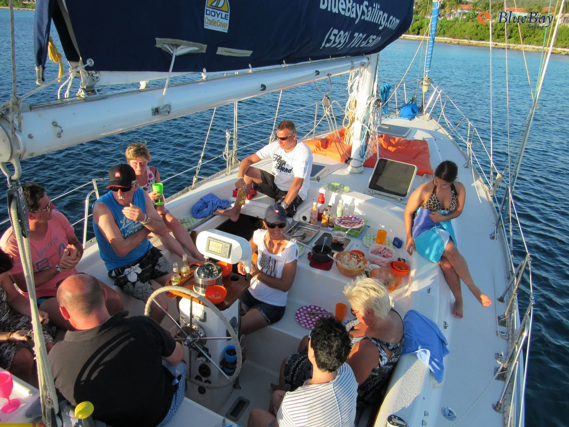 Sailing with Blue Bay Bonaire along the coast